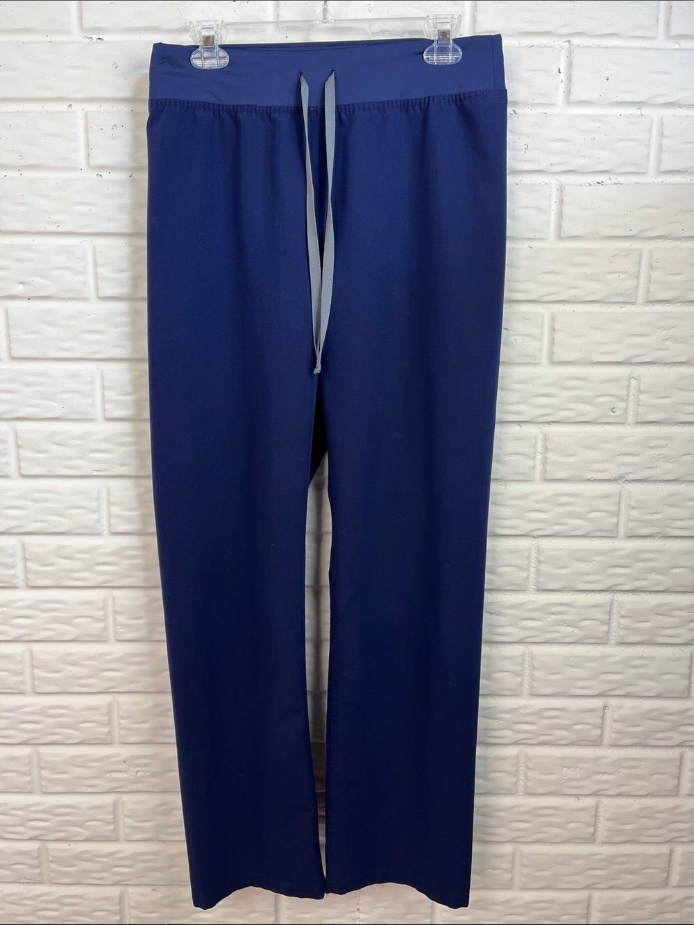 FIGS SCRUB PANTS DRAWSTRING NO POCKETS TECHNICAL COLLECTION NAVY BLUE SZ MED